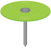 Stinger 135131 Cap Nail, 2 in L, Flat Head, 12 ga Gauge, Plastic/Steel